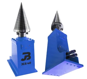 JCS 40 Hydraulic Cone Timber Splitter to fit Excavators, Telehandlers & More (65mm Round Shaft) for Sale