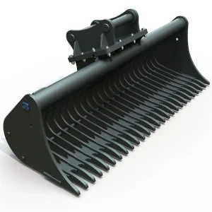 100-HD Heavy Duty Excavator Land Rake Bucket - 12-16 Tonne for Sale
